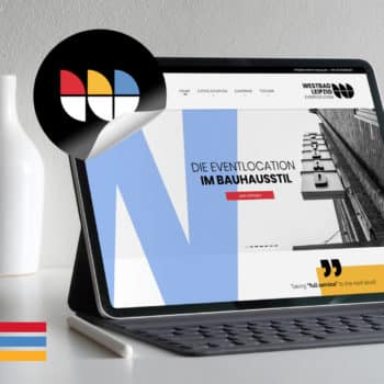 Grafikdesign umfasst auch den Bereich der Website-Gestaltung. Wie hier bei dem Rebranding für unseren Kunden "Westbad Leipzig". Ein neues CI und eine neue Website im Stil und in den Farben des Bauhauses.