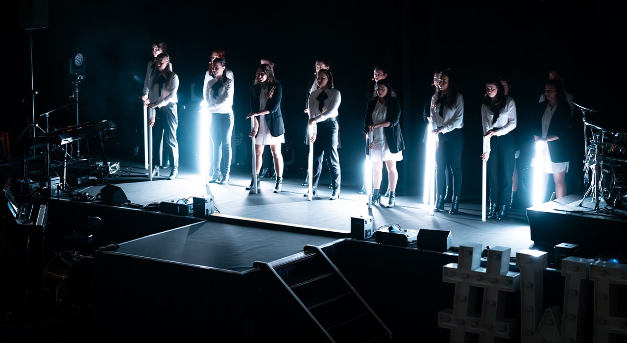 Videoproduktion und live vor Ort bei dem Auftritt der Frauenchor Tanzgruppe SCALA.